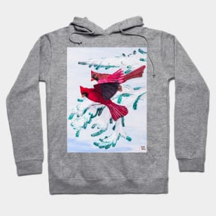 Cardinals in the Winter Hoodie